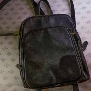 Leather backpack